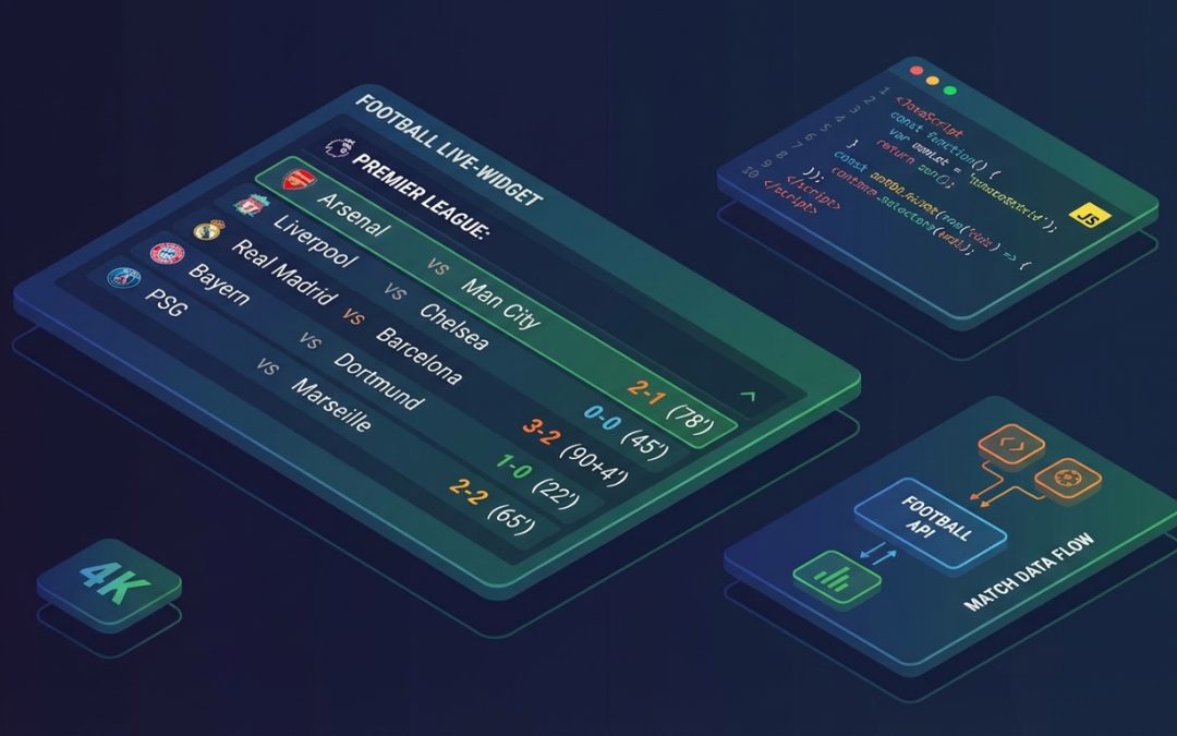 Как сделать собственный футбольный виджет live-результатов для сайта?